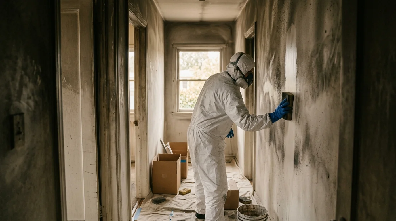 Fire and Smoke work in a Los Angeles property