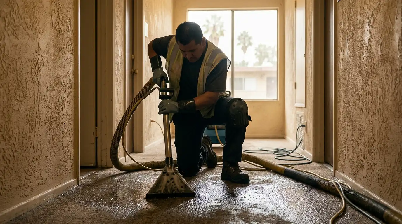 Emergency Water Removal work in a Los Angeles property