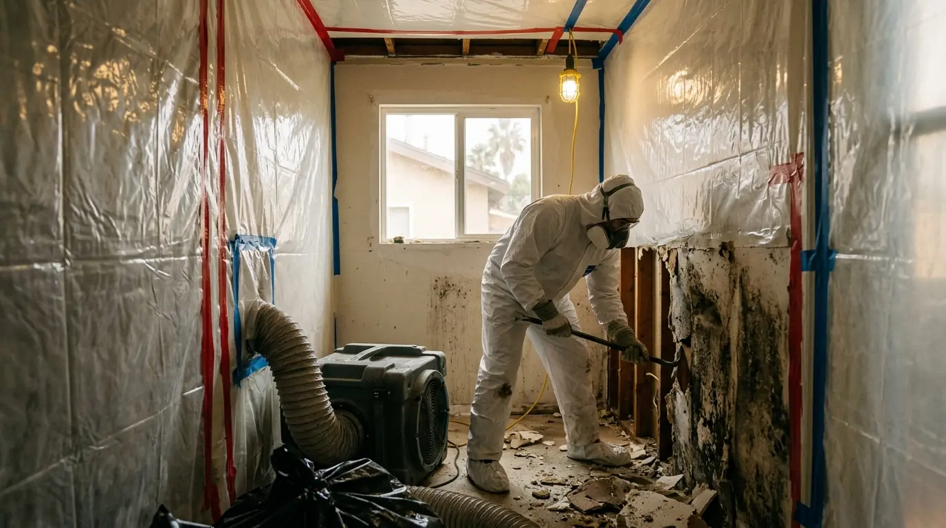 Mold and Odor work in a Los Angeles property