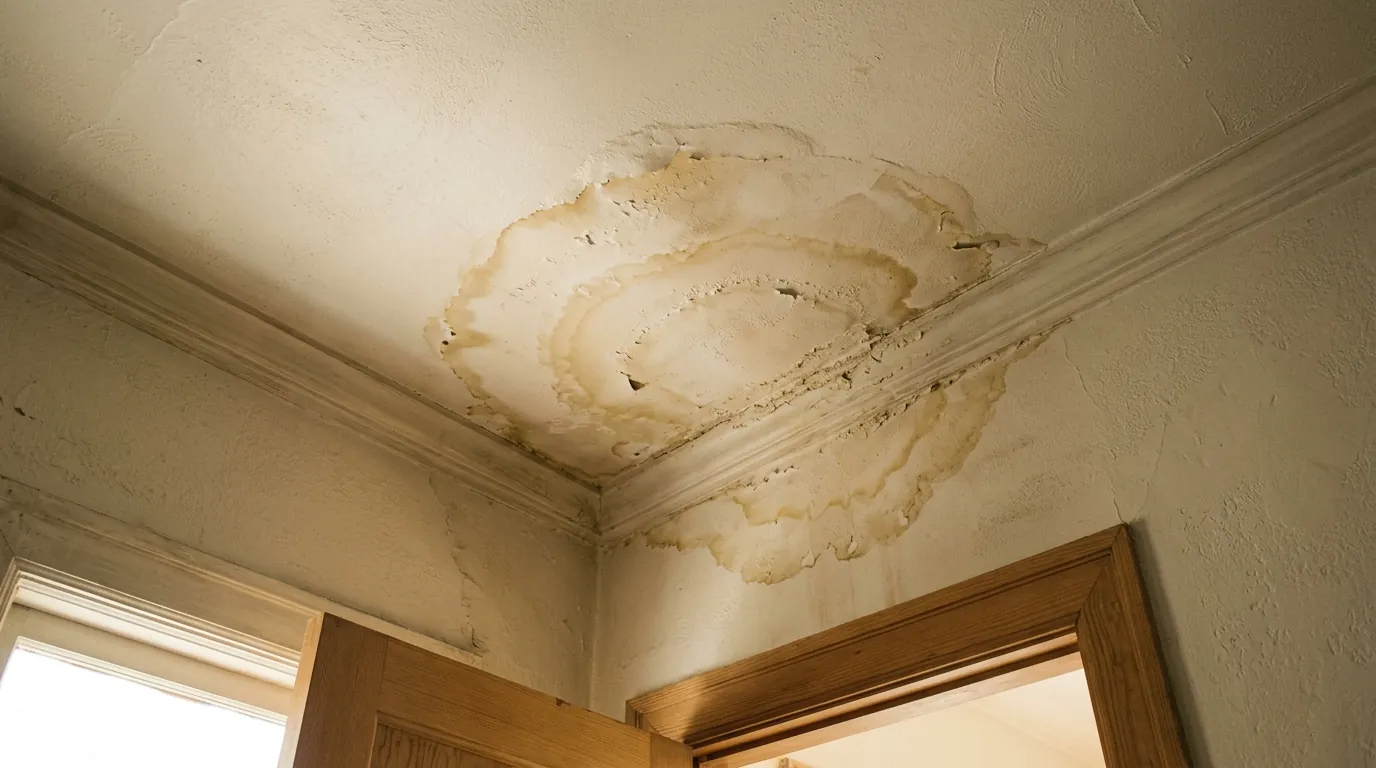 Shower valve exposed behind an opened wall