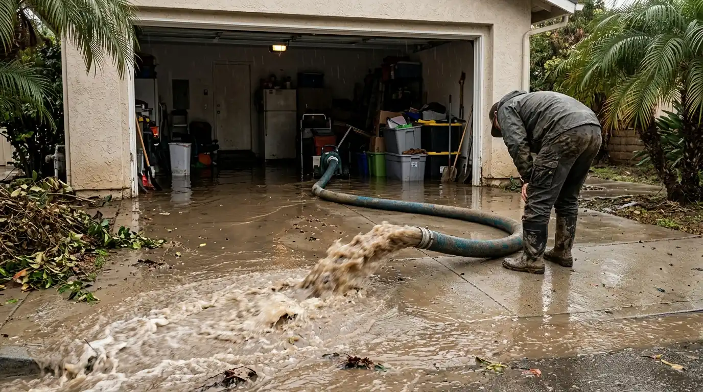 Flood, Sewage and Disaster work in a Los Angeles property